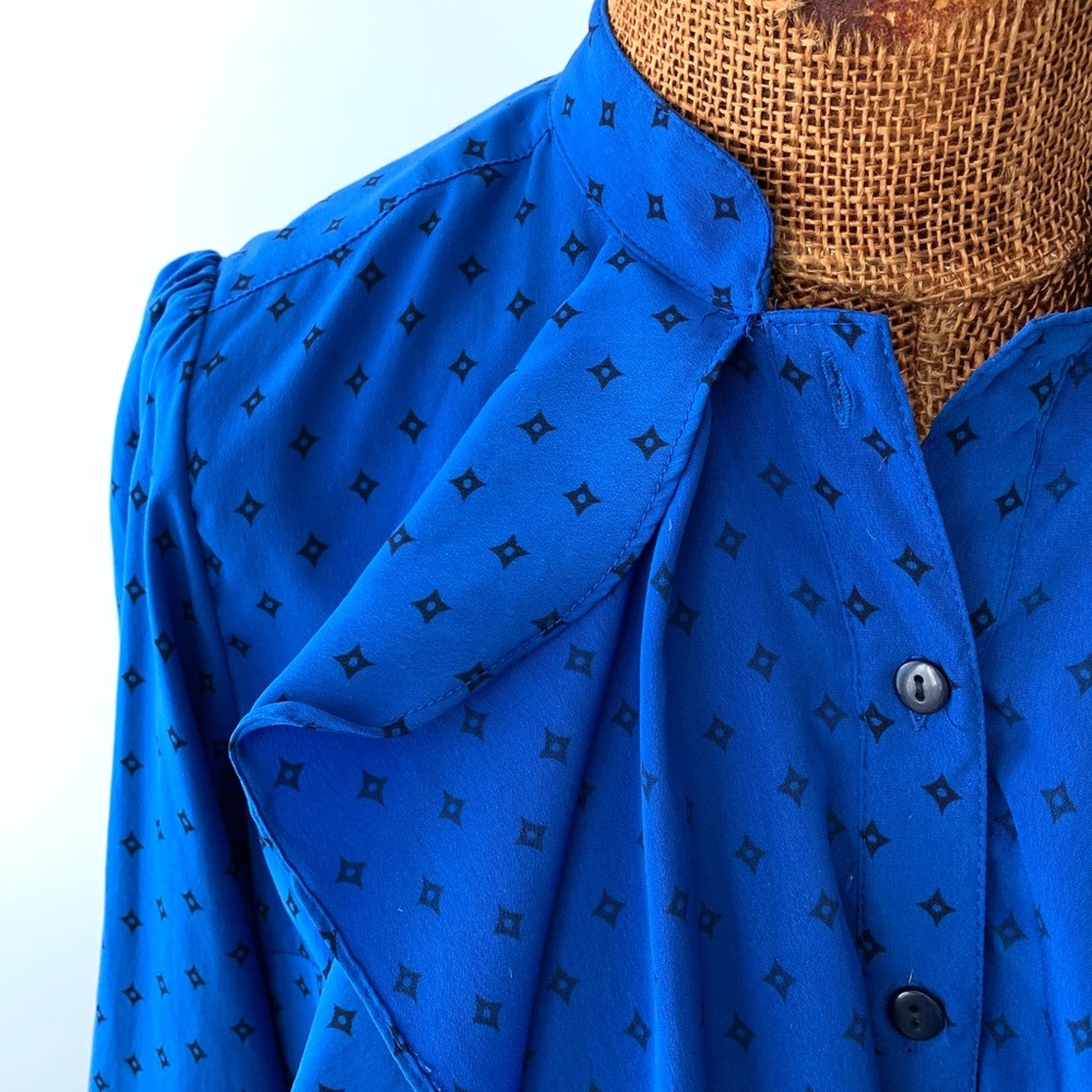 Royal Blue Vintage George Blouse.